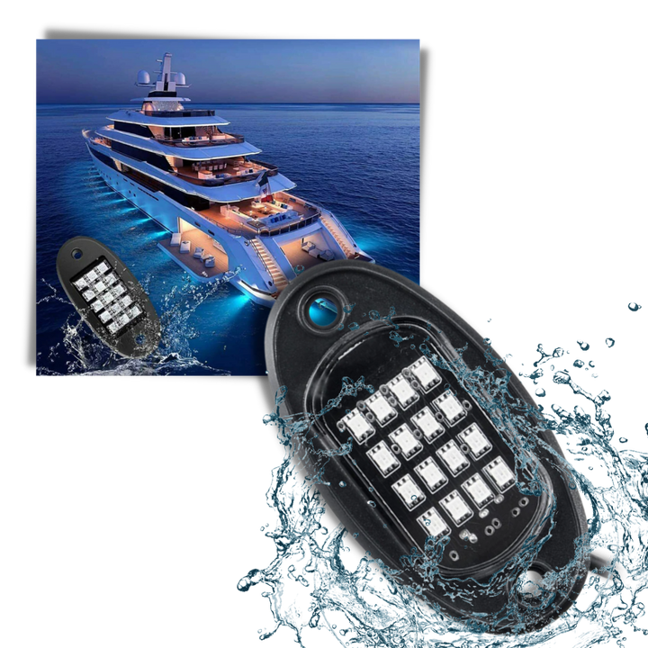 Pakke med 8 RGB lys for kjøretøy