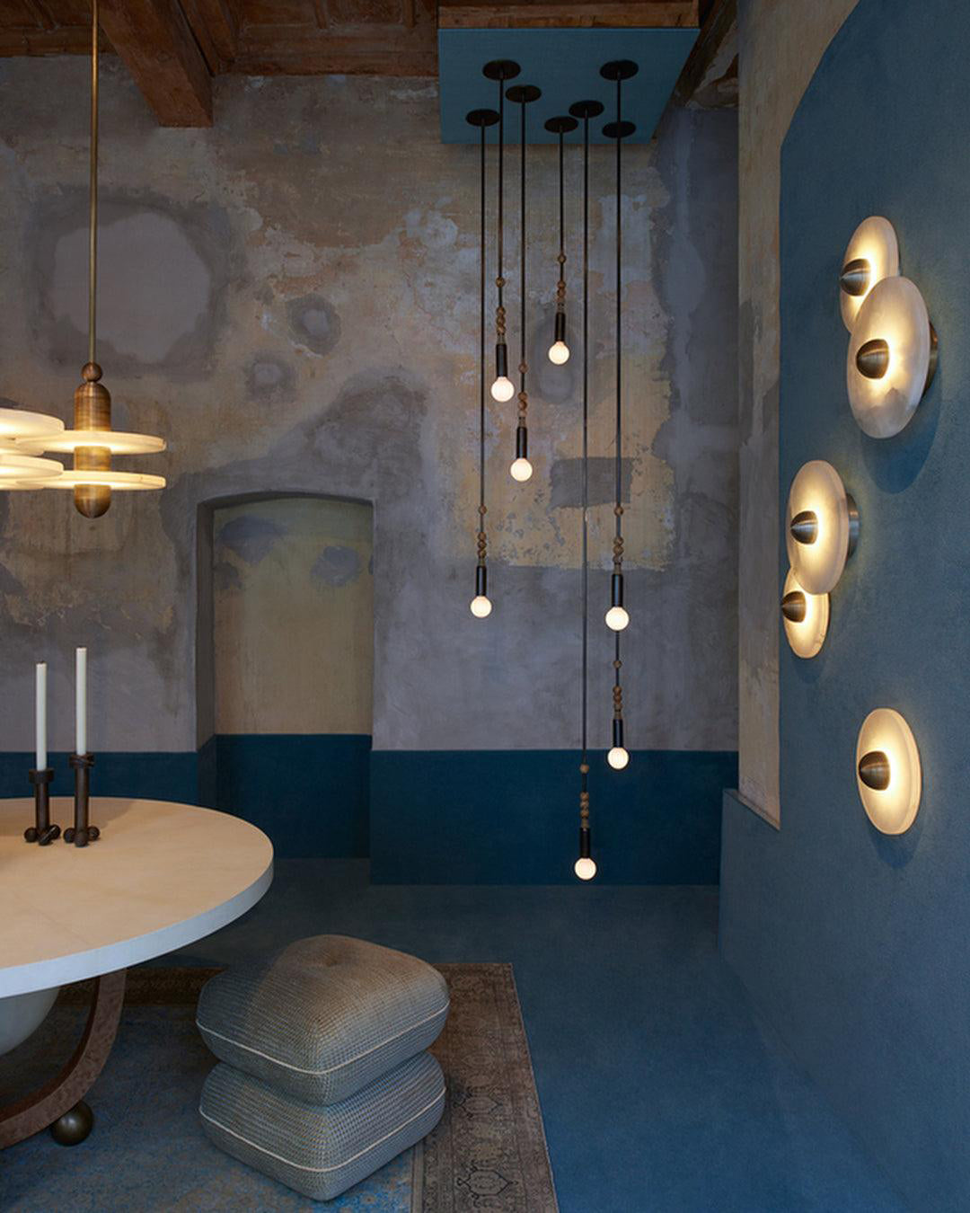 Skanto | LuxeMarble – Rund Marmor Vegglampe for Chic Belysning