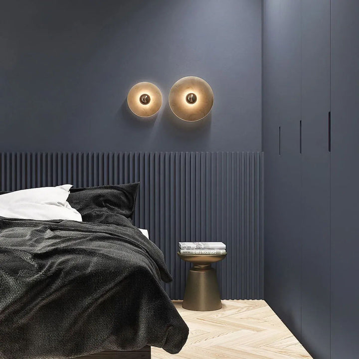 Skanto | LuxeMarble – Rund Marmor Vegglampe for Chic Belysning