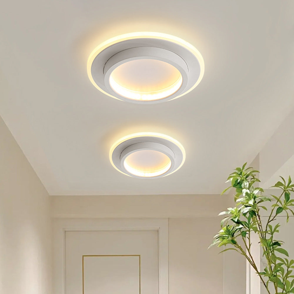 Rund Metall Akryl LED Taklampe | Skanto