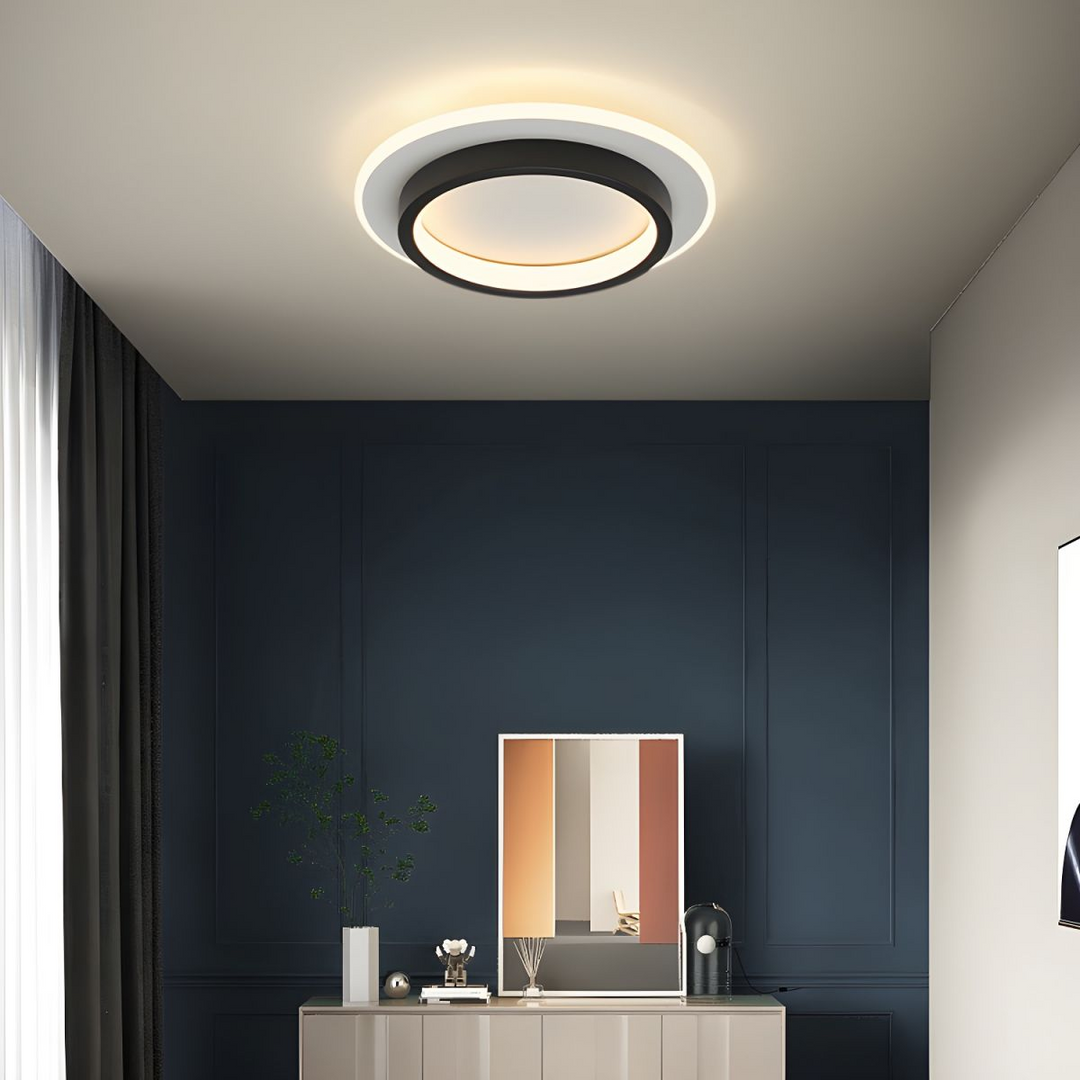 Rund Metall Akryl LED Taklampe | Skanto