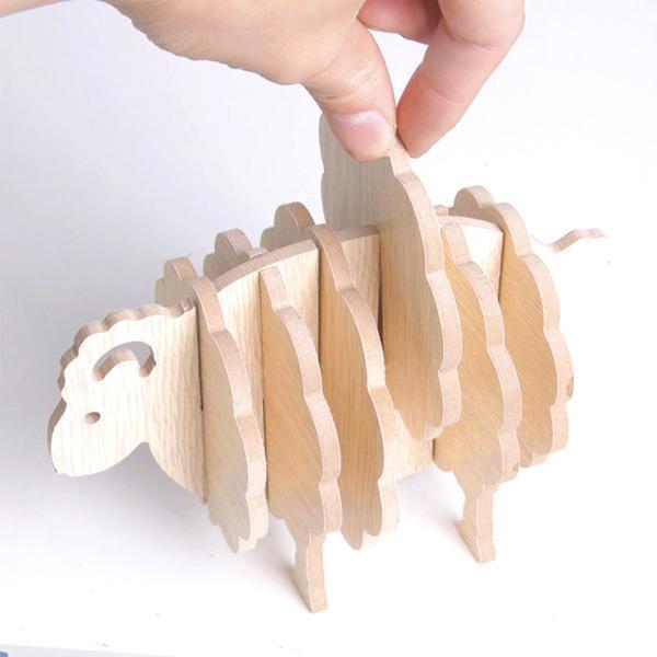 Rustikke Sau Cooperative Coaster (Sett av 6) | Skanto