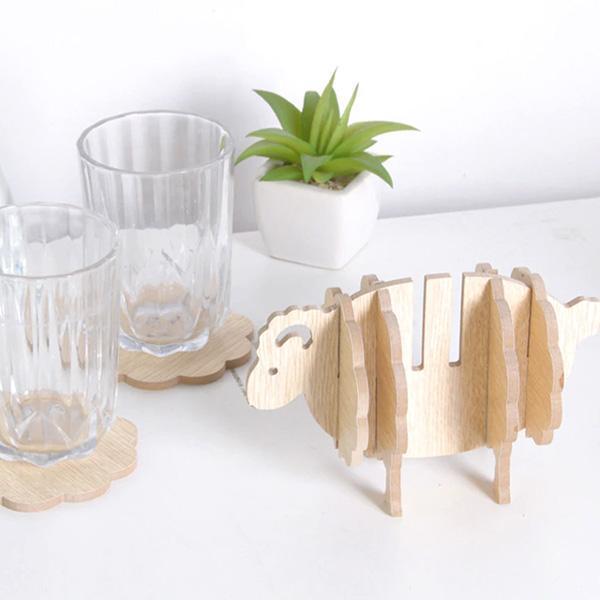 Rustikke Sau Cooperative Coaster (Sett av 6) | Skanto