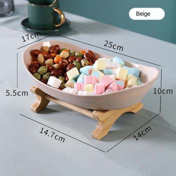 Rustikk Tier Plate Tre Stativ Med Tallerkener (Ulike Design & Farger) | Skanto