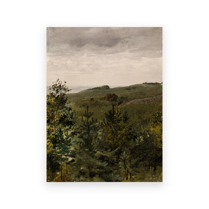 Rustic Vintage Landscape Oil Painting Mountain Forest Wall Art Fine Art Canvas Prints Gallery Wall Pictures For Living Room Dining Room Art Decoration | Skanto