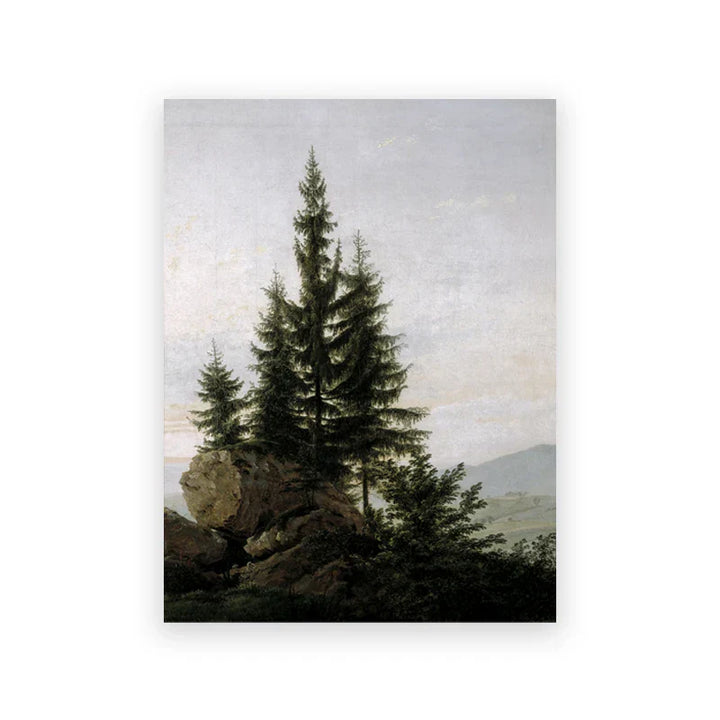 Rustic Vintage Landscape Oil Painting Mountain Forest Wall Art Fine Art Canvas Prints Gallery Wall Pictures For Living Room Dining Room Art Decoration | Skanto