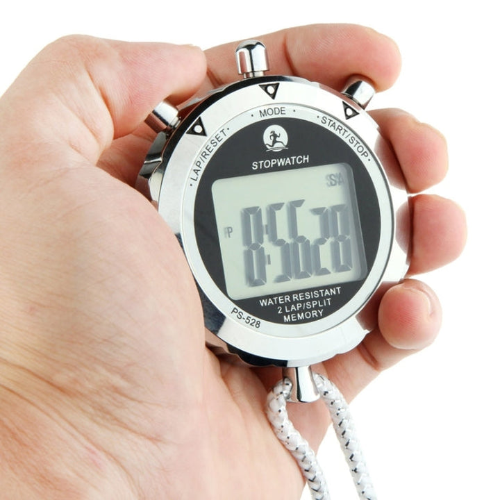 Skanto | PS528 Metall Stoppeklokke Profesjonell Chronograf Håndholdt Digital LCD Sports Telleur Timer med Rem
