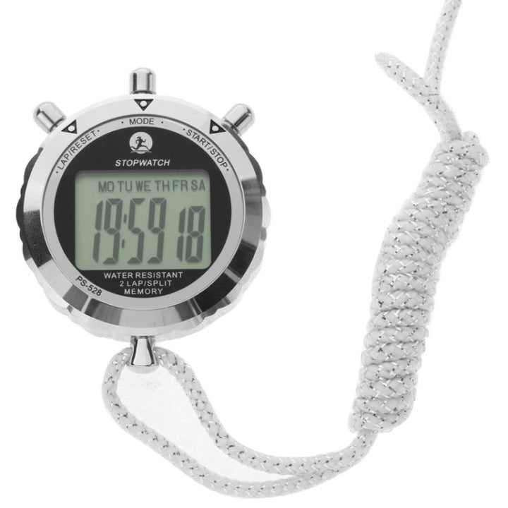 Skanto | PS528 Metall Stoppeklokke Profesjonell Chronograf Håndholdt Digital LCD Sports Telleur Timer med Rem