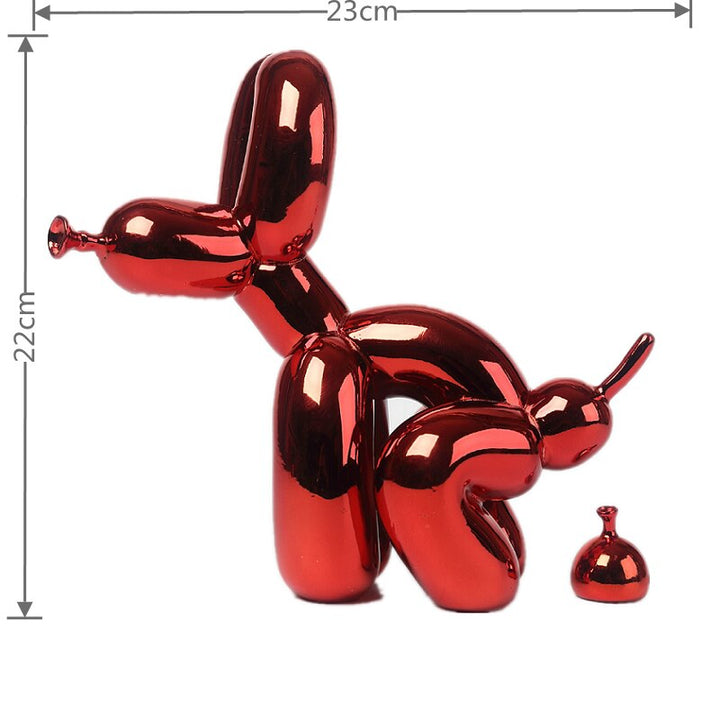 Skanto | Ballonghund Skulptur, Ballongkunst Statue, Mini Samlefigur, Hjemmedekorasjon, Harpiksk Figur, Skrivebordsdekorasjoner, Romdekorasjon