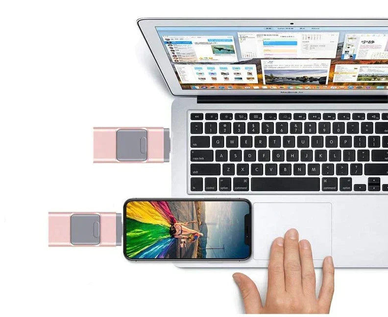 Skanto | DataFlex 4-i-1 Minnepinne – USB-lagring for telefon, nettbrett og PC