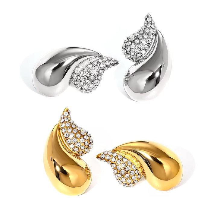Skanto | 18k diamantbelagte doble dråpeøredobber