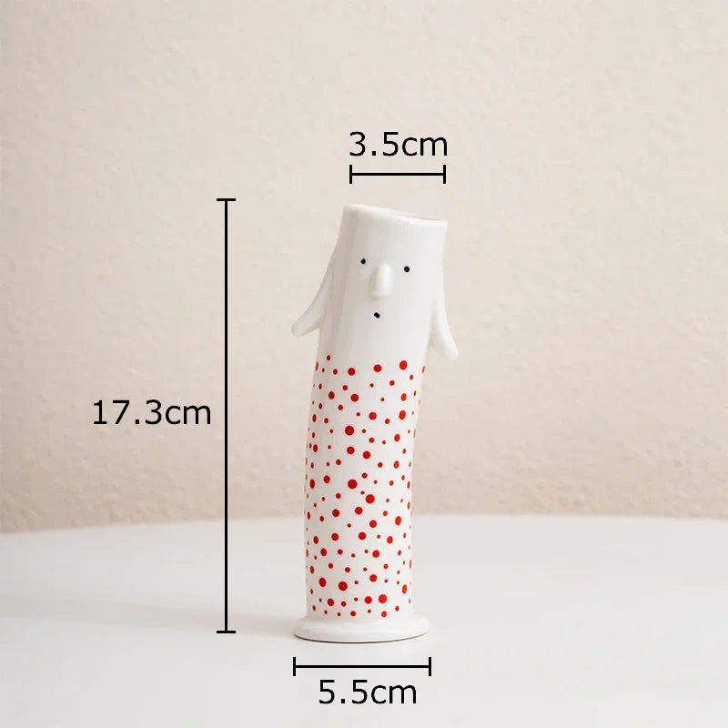 Lovely Cartoon Figures Keramikk vase | Skanto