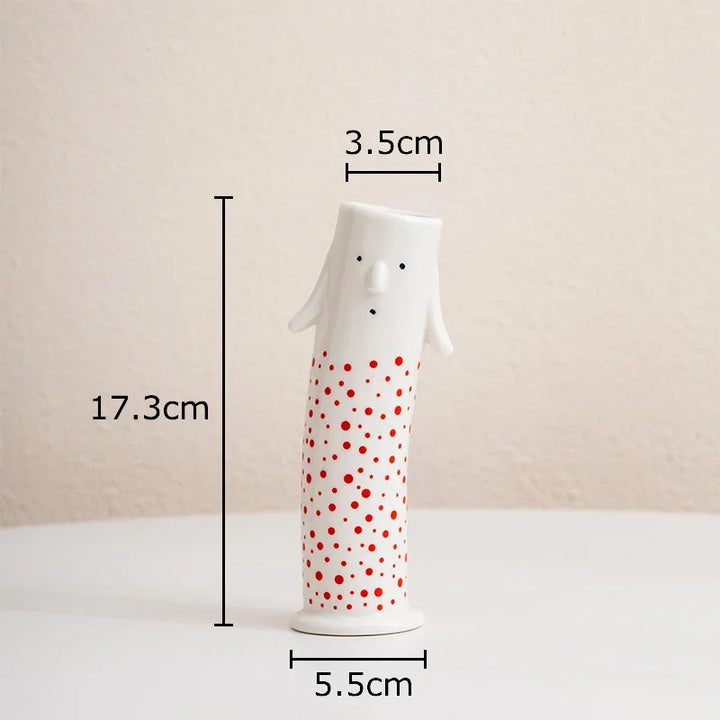 Lovely Cartoon Figures Keramikk vase | Skanto