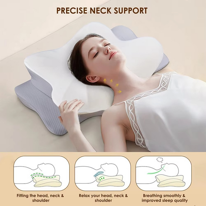 Skanto | Ergonomisk Cervical Minne Skumpute for Nakke- og Skulderstøtte
