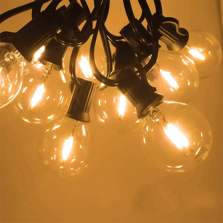 Skanto | G40 lyspærer, E12, 5 V, 110 V, 220 V, 1 W, plastglobelyspærer, lyskilder, for innendørs og utendørs bruk, terrasse, hjem, hage, dekorasjon, varm hvit