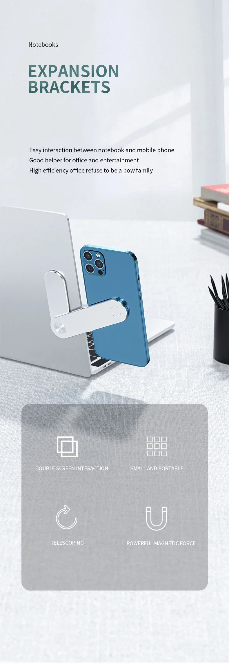Skanto | Magnetisk Laptop Telefonholder