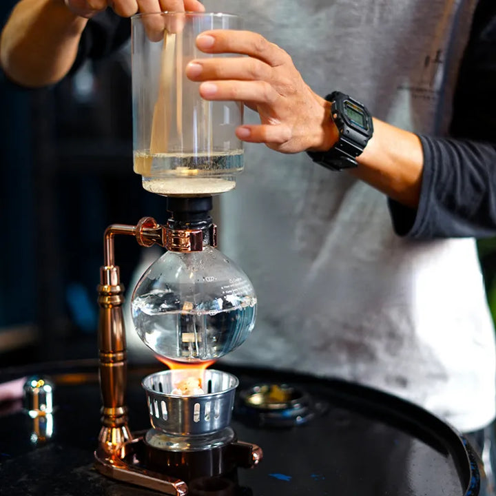 Skanto | Siphon Kaffebrygger Sett | 3/5 Kopper & Barista Tilbehør | Elegant Design