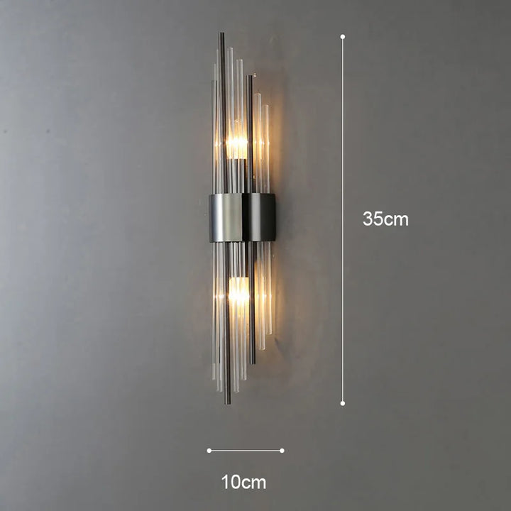 Skanto | GoldenLuxe Elegant LED Vegglampe | Luksuriøs Design i Gull | Stilig Veggbelysning