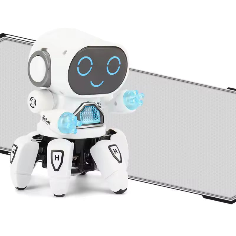 RoboGroove – Interaktiv syngende og dansende robot med fargerike LED-lamper Skanto