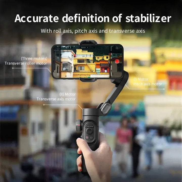 Skanto | 3-aksers smartphone gimbal stabilisator med AI-sporing og ansiktsgjenkjenning – Alvion