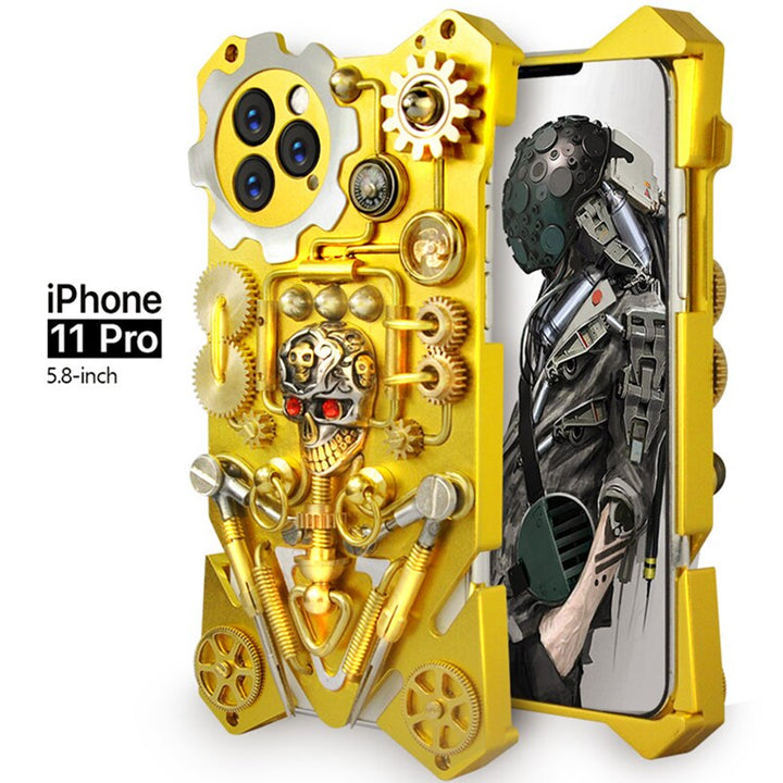 Skanto | Mekanisk Hodeskalle Cyberpunk Stil iPhone Deksel