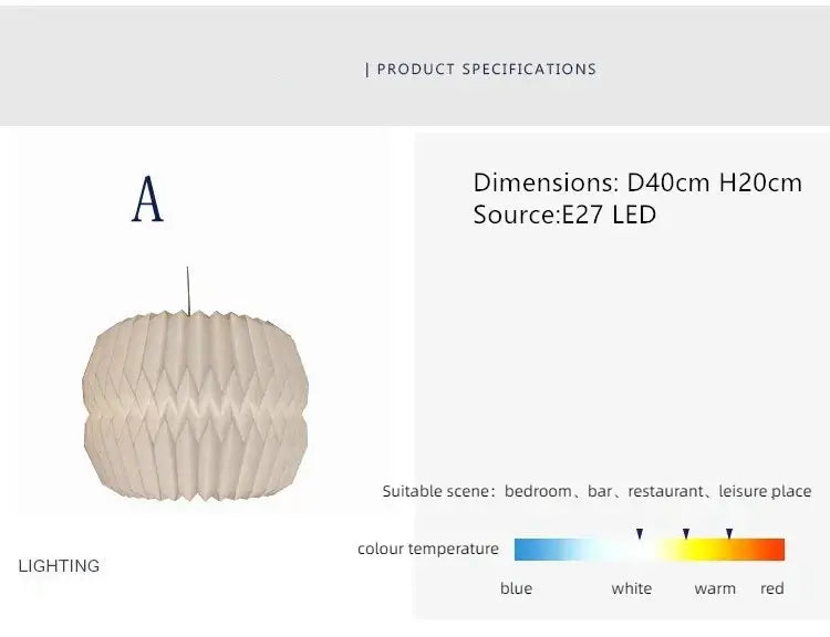 Norvo | Elegant origami-inspirert papirlanterne