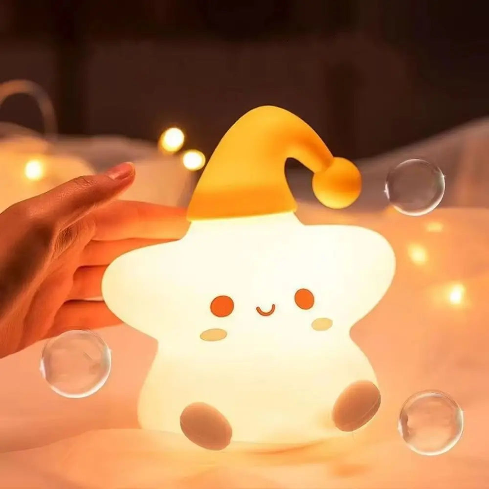 Skanto | Glad Liten Stjerne LED Silikon Nattlampe