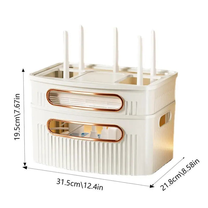Staubtett dekorativ Router Oppbevaringsboks Organizer | Skanto