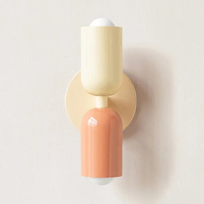 Skanto | Nordisk LED Vegglampe Moderne Minimalistisk Krem Dobbel Hodelampe for Stue Soverom Ved Skrivestue Innendørs Dekorasjonsarmatur