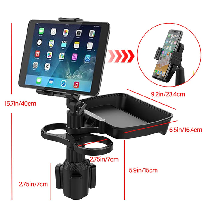 Skanto | 3 i 1 Justerbart Bilkoppholder med Telefonholder