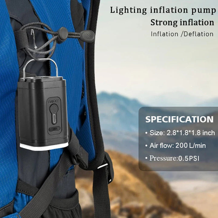 Mini Air Pump USB-C med 5 dysene – 200 L/min | Skanto