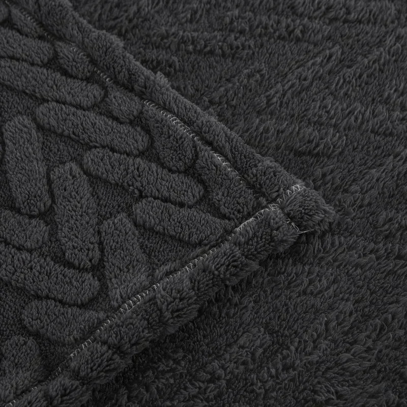 Skanto | Jacquard Fleece Teppe CozyWeave | Enkelt Lag & Dobbeltsidig | Myk Tafu & Shu Bomull Fleece | For Høst & Vinter