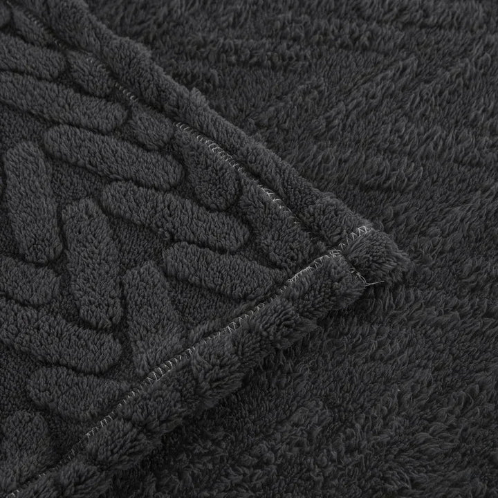 Skanto | Jacquard Fleece Teppe CozyWeave | Enkelt lag & Dobbelt sidet | Myk Tafu & Shu bomullsfleece | For høst & vinter