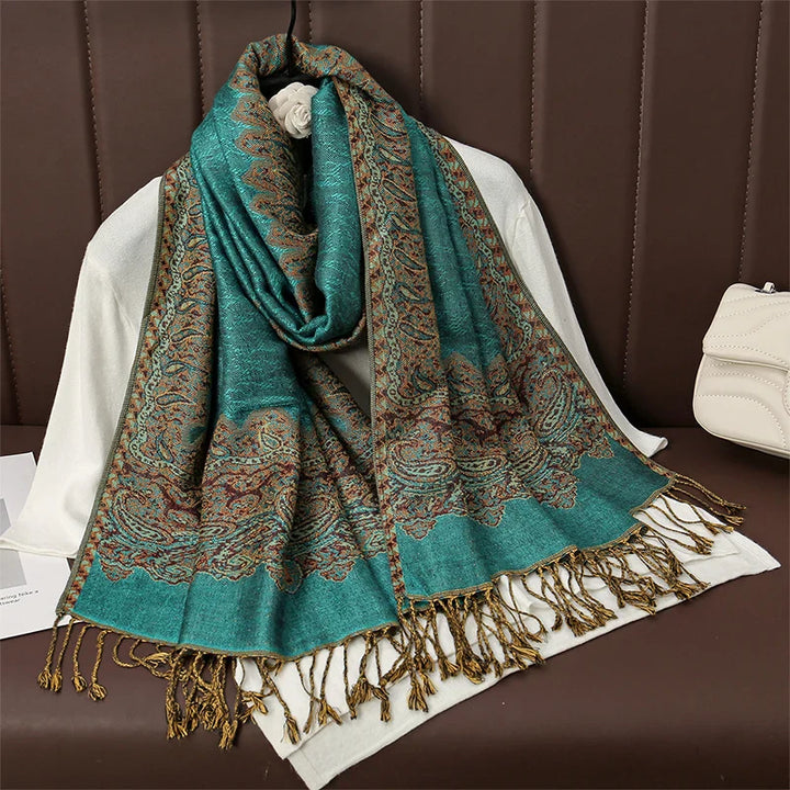 Skanto | Élégancea | Dame skjerf | Cashmere følelse | 70 × 190 cm | Luksus trykk & varm