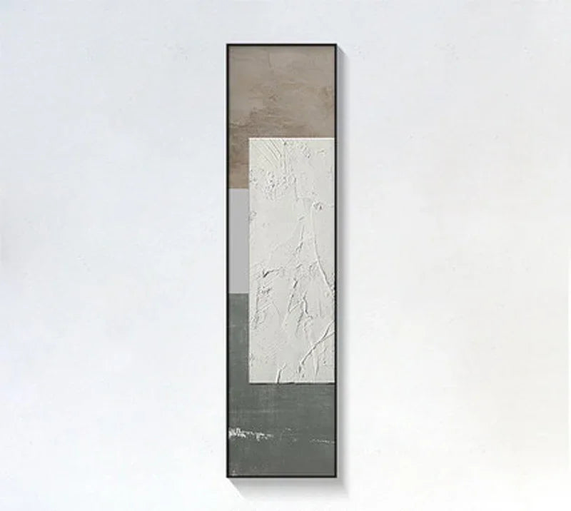 Minimalist Urban Abstract Wall Art Fine Art Canvas Prints Tall Vertical Pictures for Entry Foyer Living Room Home Office Decor | Skanto