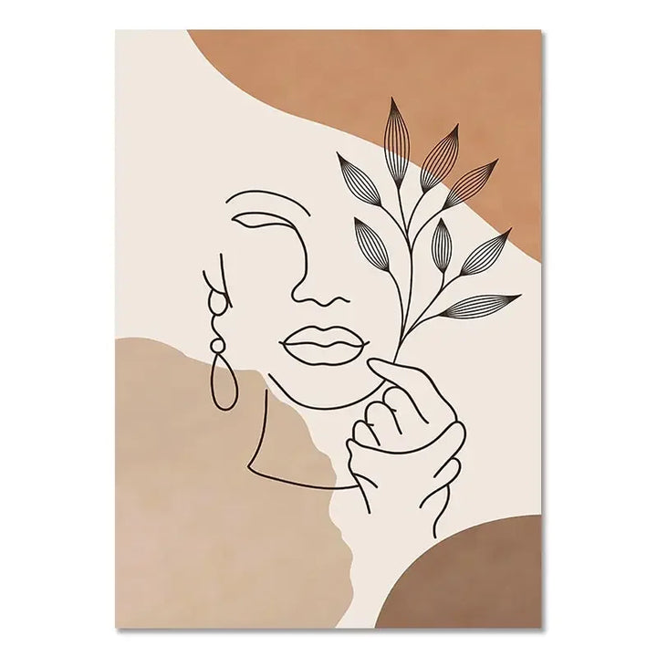 Minimalist Terracotta Sun Abstract Wall Art Fine Art Canvas Print Modern Pictures For Living Room Bedroom Gallery Wall Art Decor | Skanto