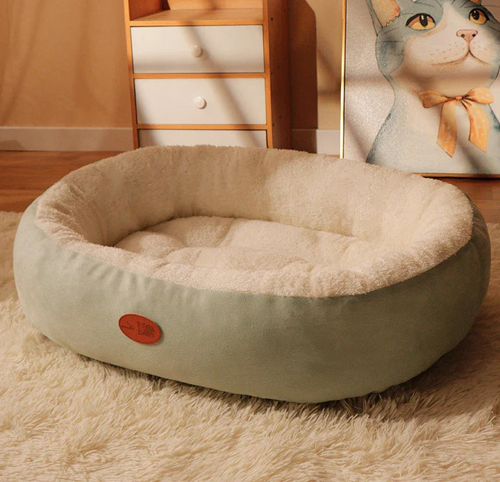 Oval Plush Bed for Dogs & Cats Skanto