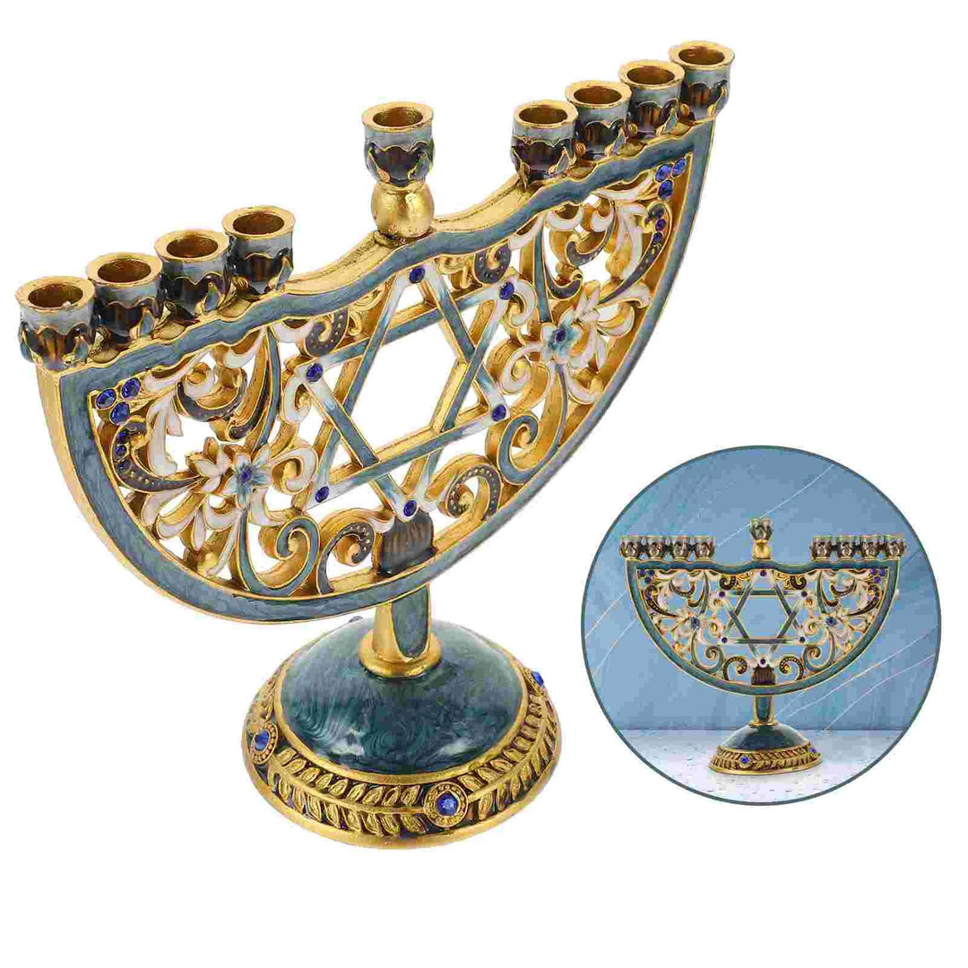 Skanto | Auriona Menorah Lysestake | Chanukah Lysestake & Borddekorasjon | Bryllup & Høytidsdekorasjon | Luksuriøs Eleganse
