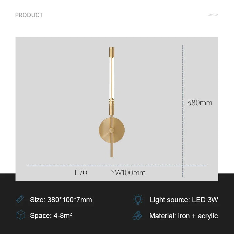 ModernLux Vegglampe – Luksuriøs LED Vegglampe for Hjemmet Skanto