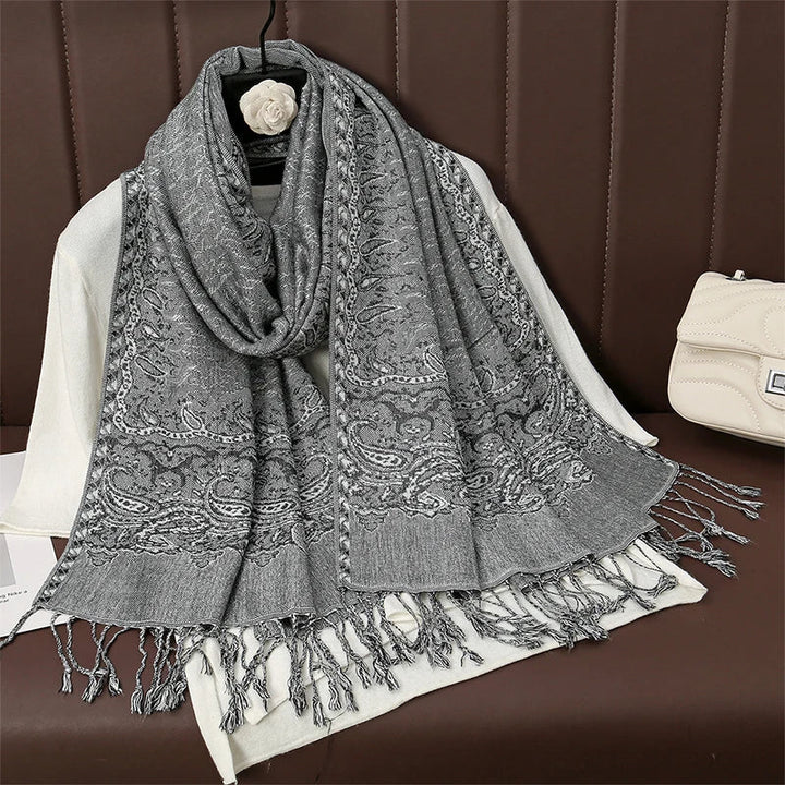 Skanto | Élégancea | Dame skjerf | Cashmere følelse | 70 × 190 cm | Luksus trykk & varm