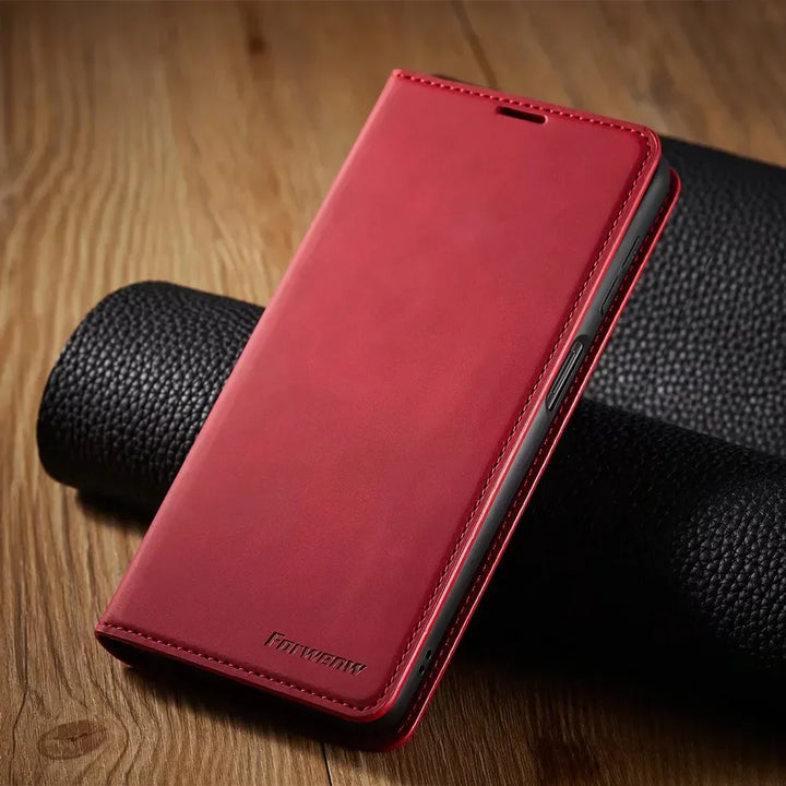 Skanto | Samsung Etui: Magnetisk Lærveske for Stilig Beskyttelse