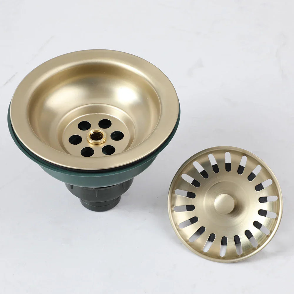 AquaGuard Rustfritt Stål Vaskestrainer med Luktfilter – Pop-Up Stopper & Anti-Blocking Kurv Skanto