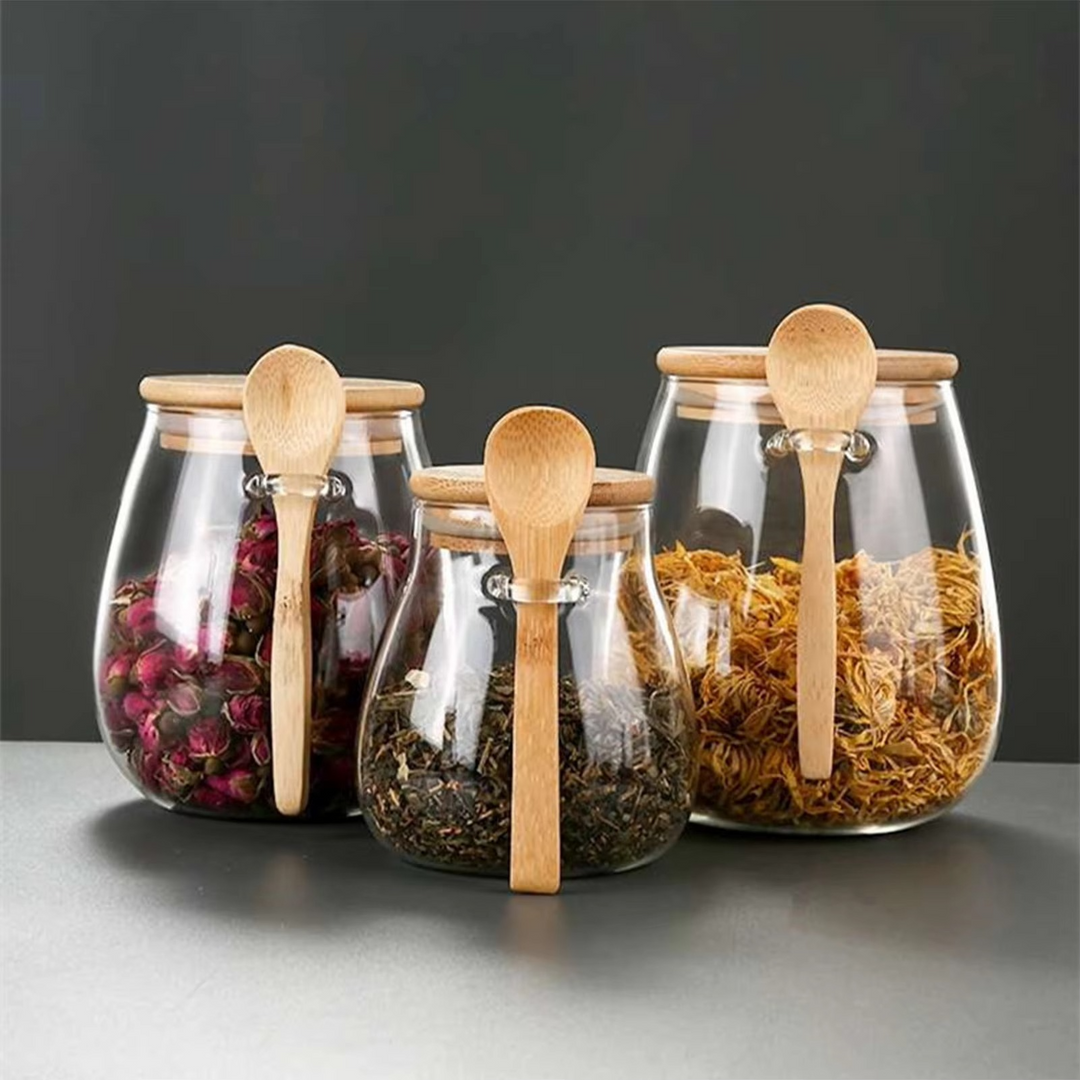 Skanto | Premium Glass Airtight Canister with Sealed Lid for Kitchen Storage