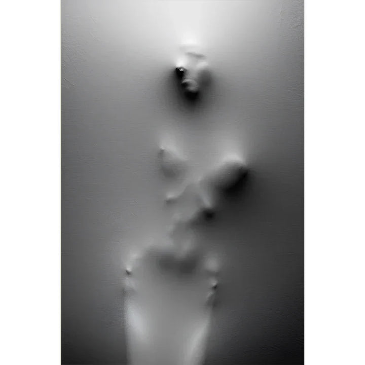 Modern Art Abstract Ghostly Figures on Wall Canvas Prints Black White Wall Art Posters Pictures for Living Room Bedroom Art Decor | Skanto