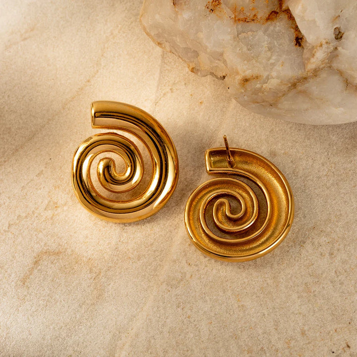 Skanto | 18k Polert Spiral Øredobber