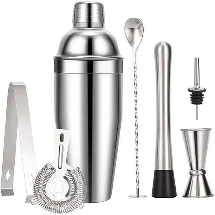 Skanto | 550 ml/750 ml Rustfritt Stål Cocktail Shaker Mixer Drink Bartender Sett Bar Sett Verktøy Med Vin Stativ Verktøy for Fødselsdagsgave