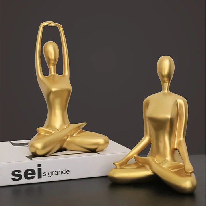 Skanto Interior Hjem Dekorative Figurer Skrivebord Tv Torsjon Dekorasjon Stue Skulptur Harpiks Statuer Hjem Dekor Yoga Jente Håndverk