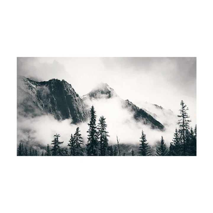 Northern Landscapes Skog Fjell Villmark Wall Art Fine Art Canvas Prints Black White Posters For Living Room Modern Home Office Decor | Skanto