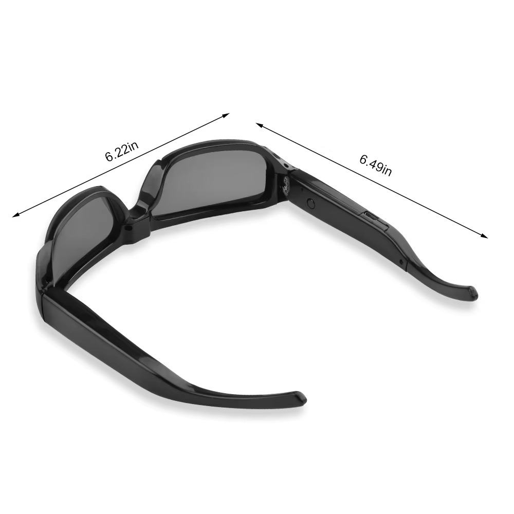 Skanto | 1080P HD Bærbar Solbrille Med Kamera og Videoinnspilling for Utendørs Overvåkning