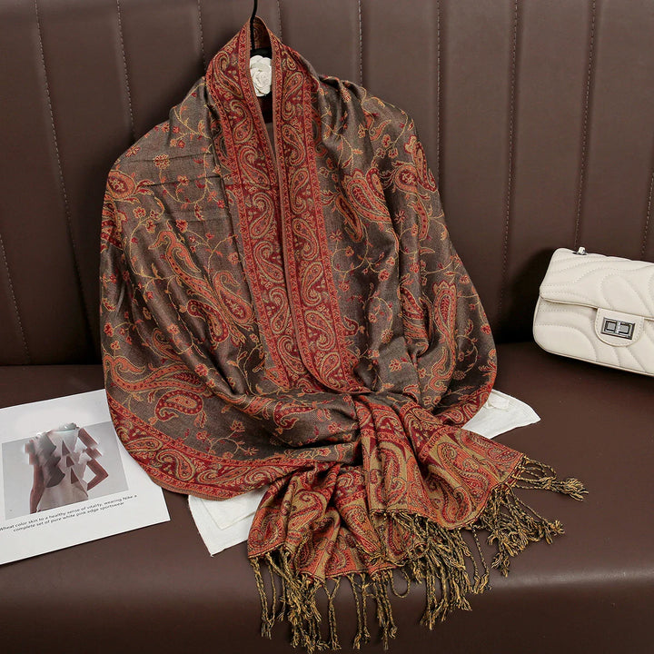 Skanto | Élégancea | Dame skjerf | Cashmere følelse | 70 × 190 cm | Luksus trykk & varm